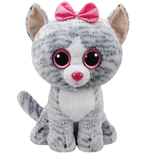 TY Kiki Beanie Boos 36838 Katze MTI Glitzeraugen, Grau von TY