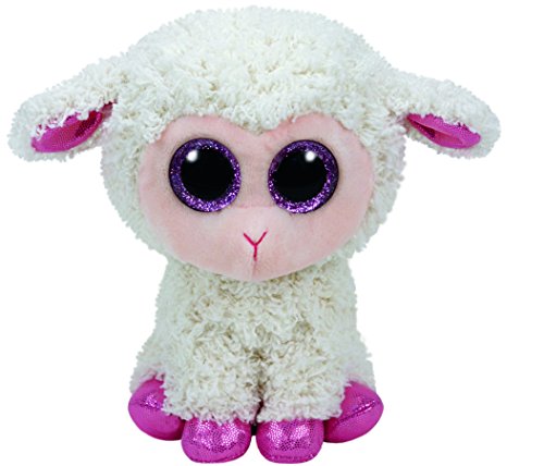 TY Twinkle Lamb Easter 2017 37211 Lamm mit Glitzeraugen, Weiߠ/Rosa von TY