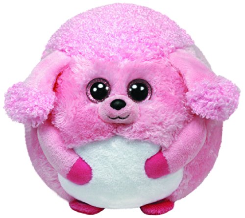 TY 38028 - Beanie Ballz Lovey Ball Pudel, 12 cm, rosa von TY