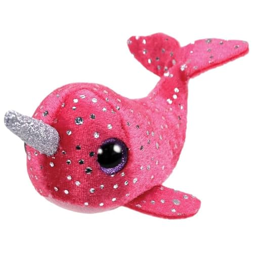 TY 41259 Nelly Narwhal Plüschtier, rosa, 12 cm von TY