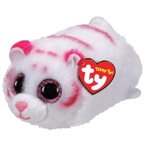 TY 42150 Tabor Tiger Tiere Plüschtier, rosa/weiß, 10 cm von TY