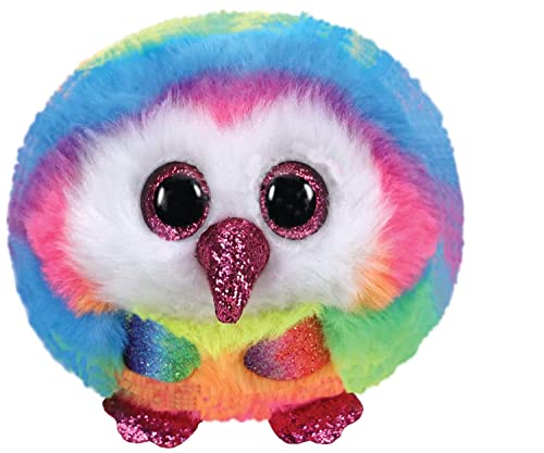 TY 42504 Owen Owl Puffies Eule Plüschtier, Mehrfarbig, STK von TY