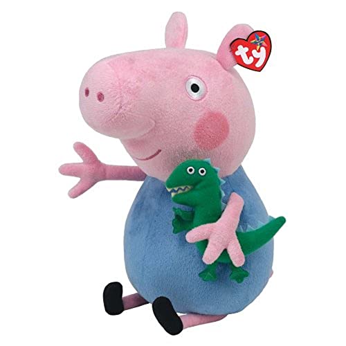 TY George Pig Weiches Kuscheltier | 10" Gefüllter Teddybär für Kinder, Babyspielzeug, Kuscheliges Sammlerstück | Offizielles Peppa Pig Merchandise | Hochwertiges Kuscheltier für Mädchen und Jungen von TY