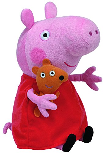 TY 96281 Peppa Pig Plüsch, Rot/Rosa von TY