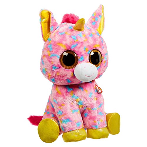 TY T99998 Unicorn 99998 Fantasia, Einhorn mit Glitzeraugen, Beanie Boo's, Plüsch, Mehrfarbig, 72 cm von TY