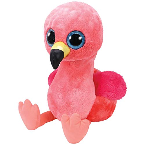 TY Beanie Boos 36892 Gilda, Flamingo 42cm, mit Glitzeraugen, Boo's, 42 cm, Rosa von TY