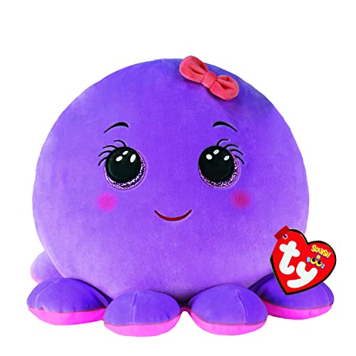 TY Beanie Boos Squish a Boo Violet Krake Octavia-35 cm, 2009319, Violett von TY