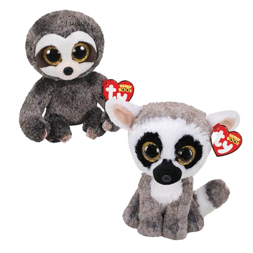 TY Dangler & Linus Beanie Boo Regular Multipack - Squishy Beanie Baby Weiche Plüschspielzeuge - Sammelbare Kuschelige Gefüllte Teddybären von TY