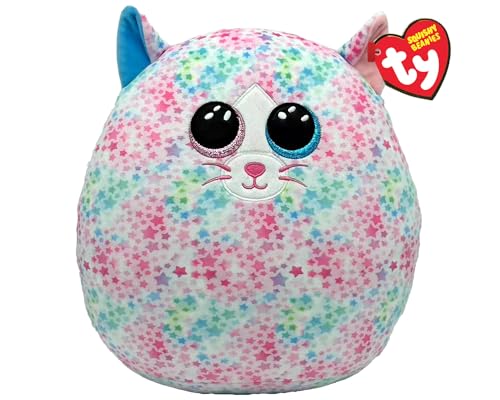 TY Emma Katze Squish a Boo 10 Zoll - Squishy Beanies für Kinder, weiche Babyspielzeuge aus Plüsch - Sammlerfreundliche kuschelige Teddybären von TY