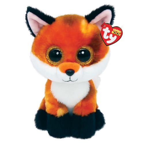 TY Meadow Fuchs Beanie Boos Regular, Beanie Baby Weichplüsch Spielzeug, Sammlerstück Kuscheliger Plüschteddy von TY