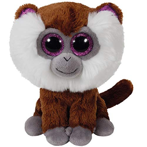 TY Monkey 36847 Tamoo, Bartaffe mit Glitzeraugen, Beanie Boo's, Plüsch, 15 cm, Braun von TY