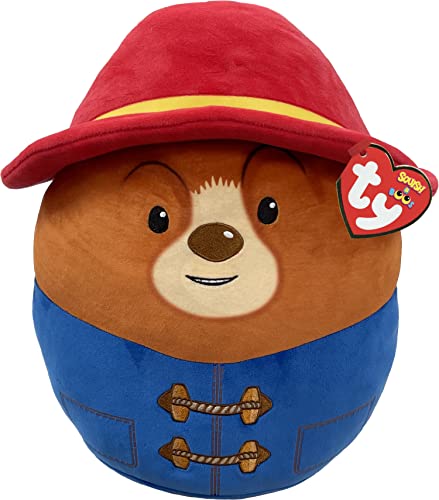 TY Paddington Bear Squish-A-Boos 10 Zoll | Beanie Baby Weichplüschspielzeug | Sammlerstück Kuscheliger Teddybär zum Sammeln von TY