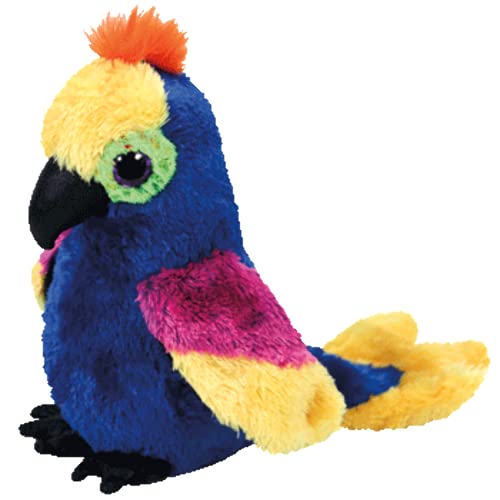 TY Parrot 36885 Wynnie, Papagei 15cm, mit Glitzeraugen, Beanie Boo's, Mehrfarbig von TY