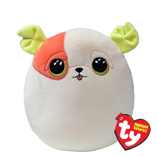 TY Patch Hund Squish a Boo 10 Zoll - Squishy Beanies für Kinder, weiche Babyspielzeuge aus Plüsch - Sammlerfreundliche kuschelige Teddybären von TY