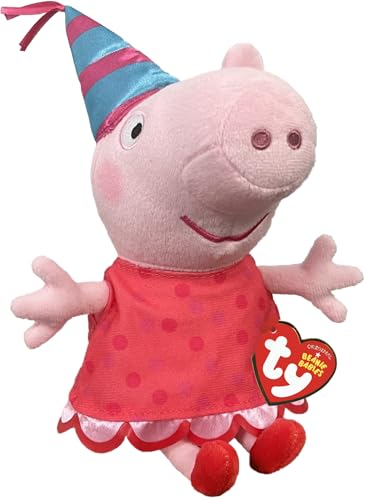 TY Peppa Pig Beanies 20th Anniversary Regular - Weiches Plüschtier für Kinder, Babyspielzeug, Teddy, Sammlerstück Stofftiere von TY