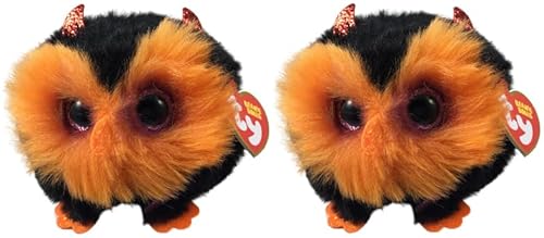 TY Puffies (Beanie Balls) Plüsch - WhodiniI Die Eule 6 cm (3 Zoll) - 2er Set von TY