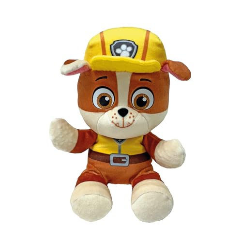 Ty - Kollektion Paw Patrol, Rubble, Alle Helden der Welpenmannschaft in Floppy-Version, weiches Plüschtier zum Sammeln, Geschenkidee für Groß und Klein - 20 cm - T44020 von TY