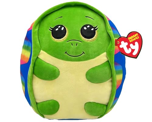 TY Shruggie Schildkröte Squish a Boo 10 Zoll - Squishy Beanies für Kinder, weiche Babyspielzeuge aus Plüsch - Sammlerfreundliche kuschelige Teddybären von TY