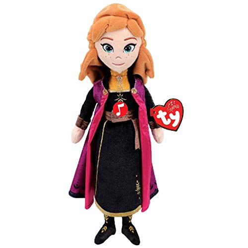 TY T02407 Anna 2 Disney Frozen Eiskönigin Plüschtier mit Ton, Mehrfarbig, Mittel von TY