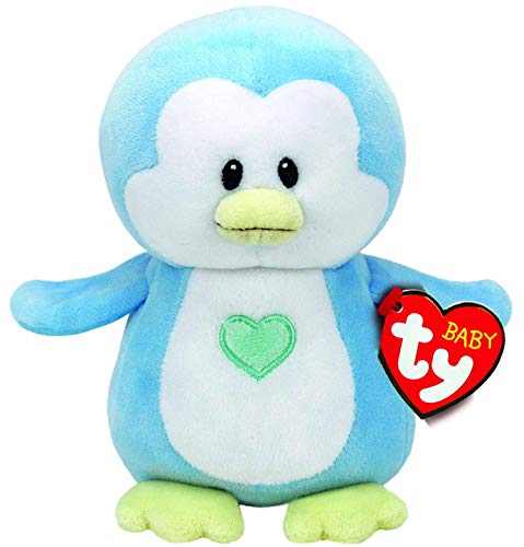 TY T32158 Penguin Baby Plüsch-Twinkles Pinguin, 17 cm, hellblau von TY