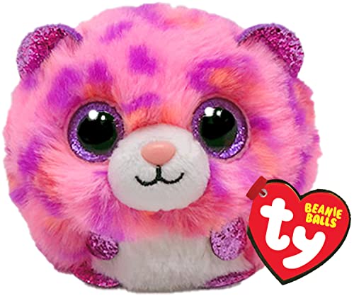 TY Topaz Leopard Beanie Balls 3" | Beanie Baby Weiches Plüschtier | Sammlerstück Kuscheliger Stoffteddy von TY