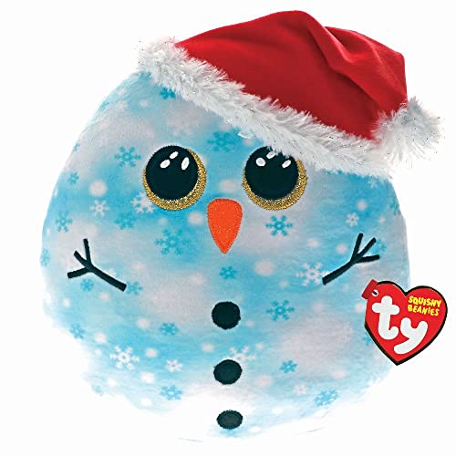 Ty 39404 Boo 14" Squish a Boos Teddy Kissen Fleck der Schneemann, 40 cm – TY39404, blau von TY