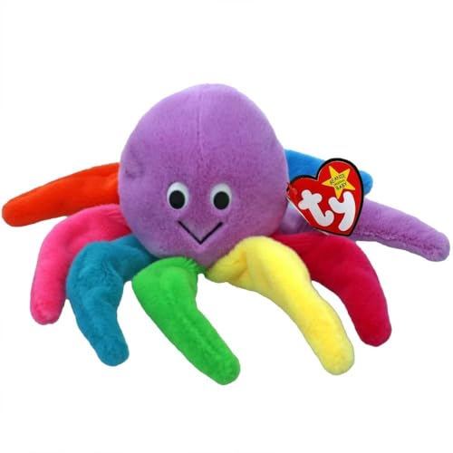 Ty Binky Octopus II Original Beanie Babies Regular - Weiches Plüschtier für Kinder, Teddybär, Babyspielzeug, Sammelbares Kuscheltier von TY