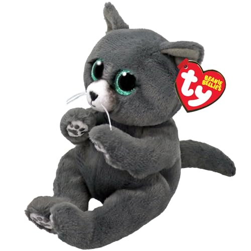 TY Binx Russian Blue Cat Beanie Bellies Regular - Squishy Beanie Baby Soft Plush Toys - Collectible Cuddly Stuffed Teddy von TY