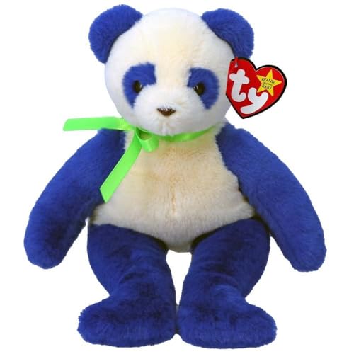 Ty Domino Panda II Original Beanie Babies Regular - Weiches Plüschtier für Kinder, Teddy, Babypuppe, Sammelbares Stofftier von TY