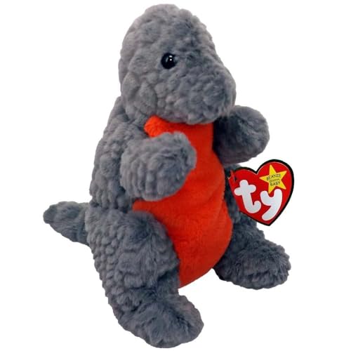 Ty Emmett Dinosaur II Original Beanie Babies Regular - Weiches Plüschtier für Kinder, Teddy, Babyspielzeug, Sammelbares Stofftier von TY