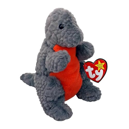 Ty Emmett Dinosaur II Original Beanie Babies Regular - Weiches Plüschtier für Kinder, Teddy, Babyspielzeug, Sammelbares Stofftier von TY