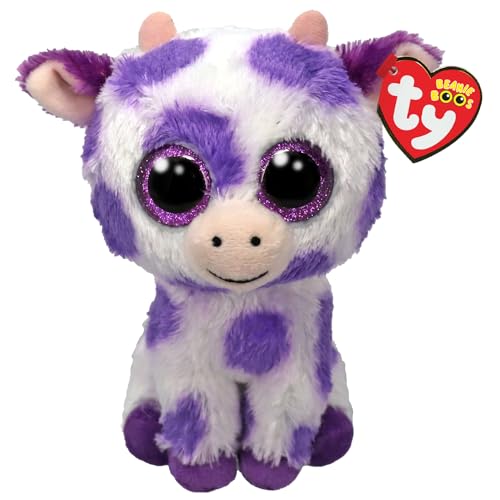 TY Ethel Cow Beanie Boo Regular - Squishy Beanie Baby Soft Plush Toys - Collectible Cuddly Stuffed Teddy von TY