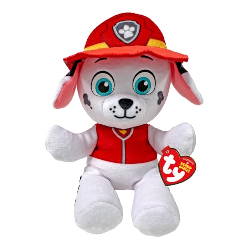 Ty - Kollektion Paw Patrol, Marshall, Alle Helden der Welpenmannschaft in Floppy-Version, weiches Plüschtier zum Sammeln, Geschenkidee für Groß und Klein - 20 cm - T44018 von TY