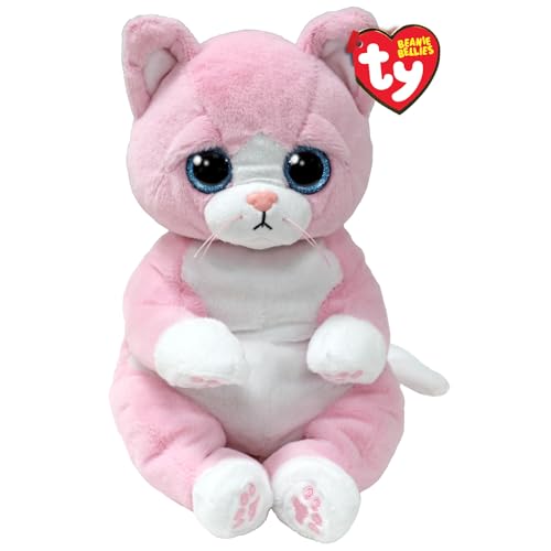 TY Lillibelle Katze Beanie Bellies Medium 24cm - Quetschbare Beanie Baby Weiche Pluschtiere - Sammelbares Kuscheliges Stofftier von TY