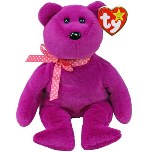 Ty Magenta II Bär Original Beanie Babies Regular - Weiches Plüschtier für Kinder, Teddy, Babyspielzeug, Sammlerstück Plüschtiere von TY