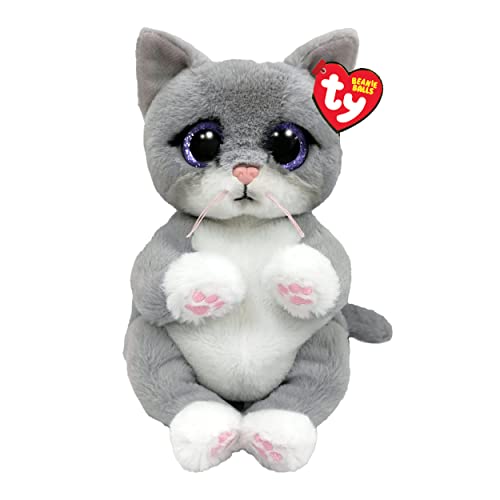 Ty Morgan Katze Beanie Bellies Medium 24cm - Quetschbare Beanie Baby Weiche Pluschtiere - Sammelbares Kuscheliges Stofftier von TY