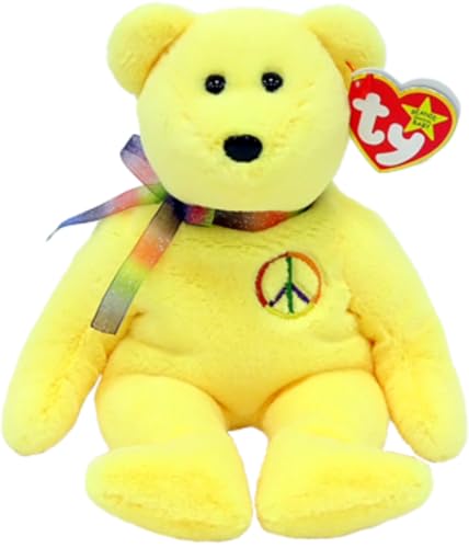 Ty Peace Bear II Original Beanie Babies Regular - Weiches Plüschtier für Kinder, Teddybär, Babytier, Sammler-Plüschtiere von TY