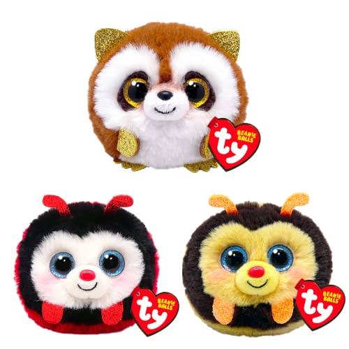 Ty Puffies Weiches Plüschtier-Multipack | Izzy, Pickpocket, Zinger | 4-Zoll Sammelbares Kuscheliges Stofftier Beanie Baby Teddy von TY