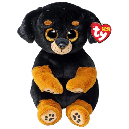 Ty Randi Rottweiler Beanie Bellies Regular 14cm - Quetschbare Beanie Baby Weiche Pluschtiere - Sammelbares Kuscheliges Stofftier von TY