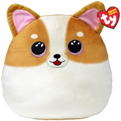 Ty Tanner Hund Squish a Boo 10 Zoll - Squishy Beanies für Kinder, superweiche Plüschtiere - Sammelbare kuschelige Stoffteddys von TY