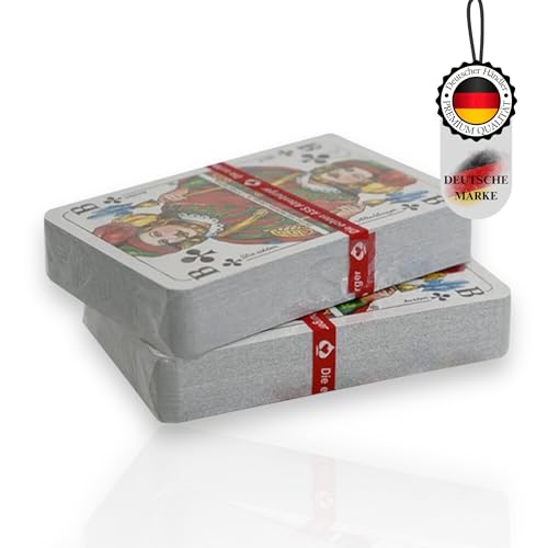 TYA I Spielkarten Kartenspiel Rommé Profiqualität für Rommé, Bridge,Canasta Poker oder Skat 55 Blatt BLAU und ROT (2-Deck (1x ROT-1x BLAU)) von TYA Gruppe