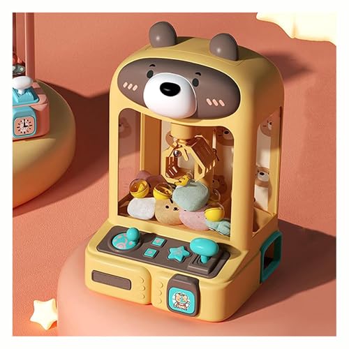 Mini-Krallenmaschine mit Interaktive Lichter,Musik,30*Plüschtieren,10*Gashapons , Spielautomat Weihnachtsgeburtstagsgeschenke ,Bear von TYBEITAO