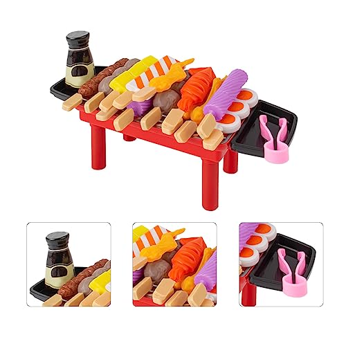 28 Stück Simulationsspiel BBQ Essen Grill Spielset Simulation Küche Rollenspiel BBQ Grill Spielzeug für Kleinkinder von TYCIONG