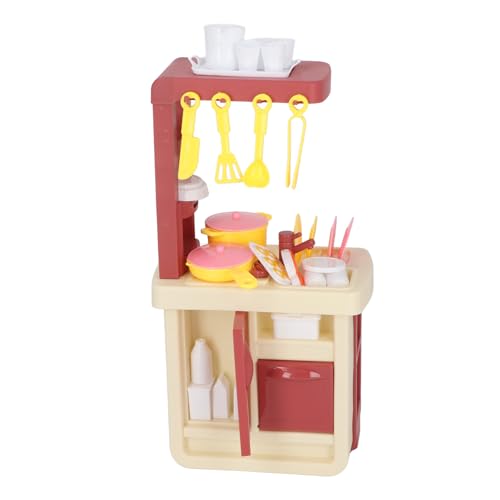 Kinderküchen-Spielset, 44-teilig, Suppentopf, Spatel, Tasse, Säfte, Pizza, Spielen, Essen, Spielzeug, Rollenspiele, Geschenke, Spielzeugküchen-Sets für Mädchen und Jungen (Rosa) von TYCIONG