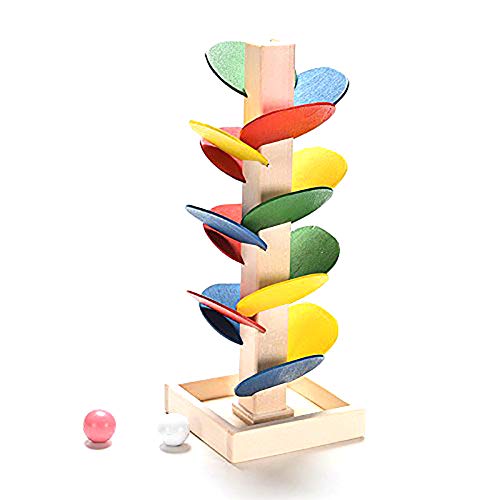 Puzzle-Spielzeug Arbol Musical Marble Run Game Helle Farben Pom Pom Ball Holzspielzeug Baum Regenbogen Musikbaum Kit mit Holzkugeln von TYCIONG