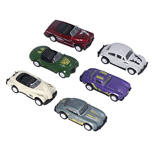 TYCIONG 6er-Pack Rückziehautos, Mini-Spielzeugautos mit Reibung, Lustiges Rennwagen-Set, Jungen, Mädchen, Weihnachtsgeburtstagsfeiergeschenke und Schatzkiste-Spielzeug das von TYCIONG