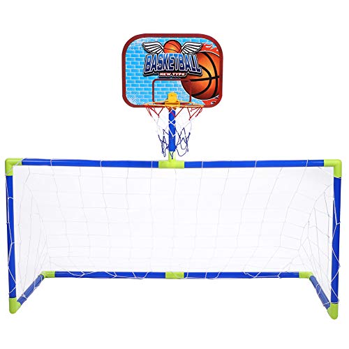 TYCIONG Indoor Outdoor Mini-Basketball-Fußball-System, Rückwand, Fußball-Schutzbälle-Set, Kinderspielzeug-Set von TYCIONG