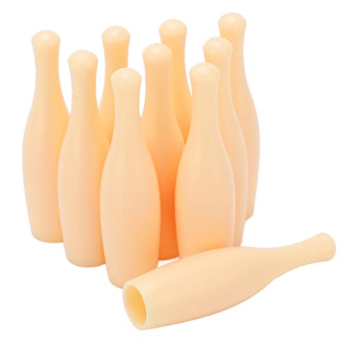 TYCIONG Mini-Bowling-Pins, 10-teiliges Bowling-Pin-Set, Kunststoff-Bowling-Pins, 6,3 cm, Spielzeug für die Frühe Entwicklung, Aktivitätsspiel, Bowling-Flasche für Babys und von TYCIONG