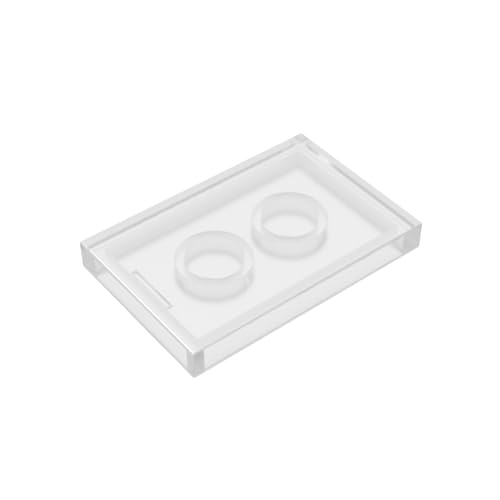 Gobricks GDS-1039 Tile 2 x 3 Compatible with 26603 All Major Brick Brands,Building Blocks,Parts and Pieces (40 Trans-Clear(180),25PCS) von TYCOLE