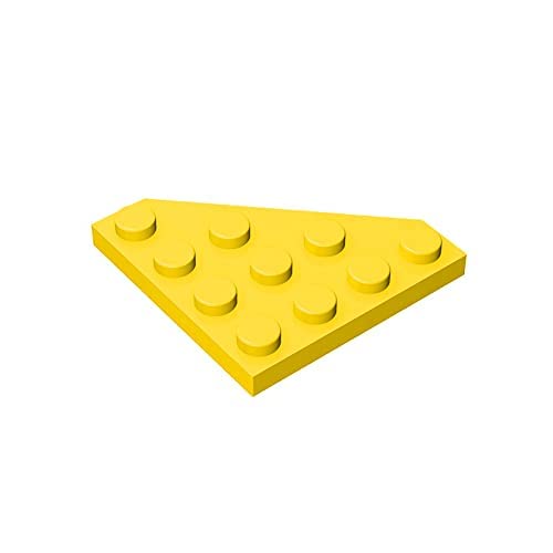 Gobricks GDS-554 Wedge, Plate 4 x 4 Cut Corner Compatible with Lego 30503 All Major Brick Brands Toys Building Blocks Technical Parts Assembles DIY (24 Yellow(030),10 PCS) von TYCOLE